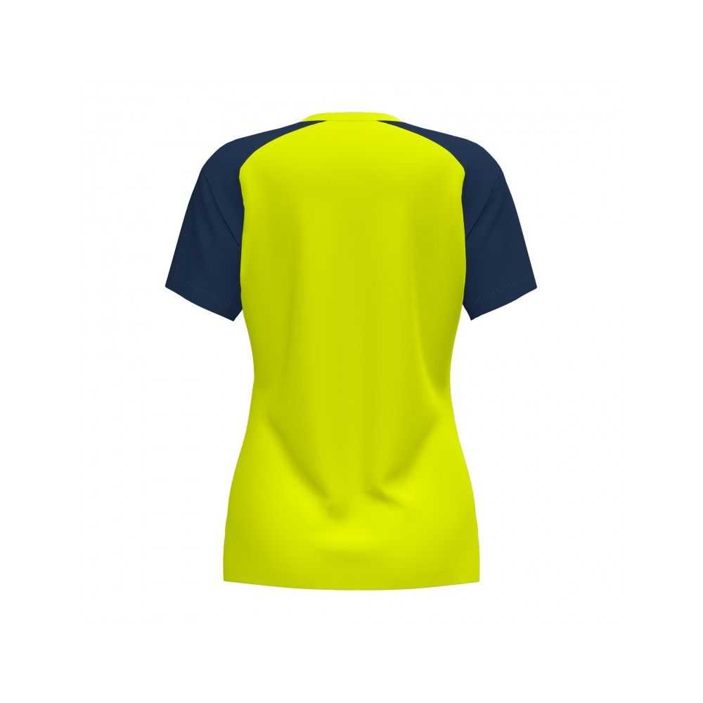 Joma Academy Iv Short Sleeve T-shirt Fluor Kadın Tişört Sarı Lacivert | 48MFDRVAN