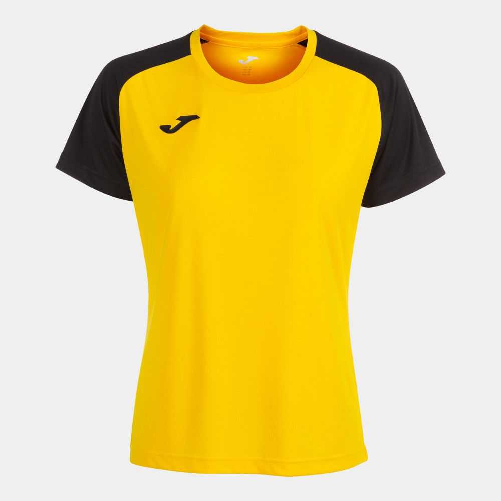 Joma Academy Iv Short Sleeve T-shirt Kadın Tişört Sarı Siyah | 19XLNYICT