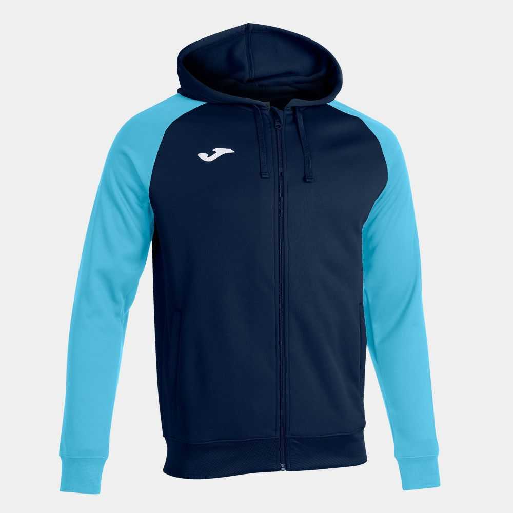 Joma Academy Iv Zip up Hoodie Fluor Erkek Eşofman Lacivert Turkuaz | 35IYBLSCK