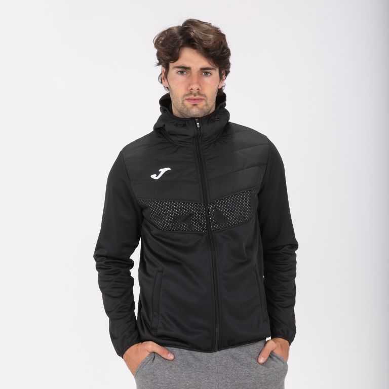 Joma Berna Ii Hoodie Jacket Erkek Mont Siyah | 67YFQIOGX