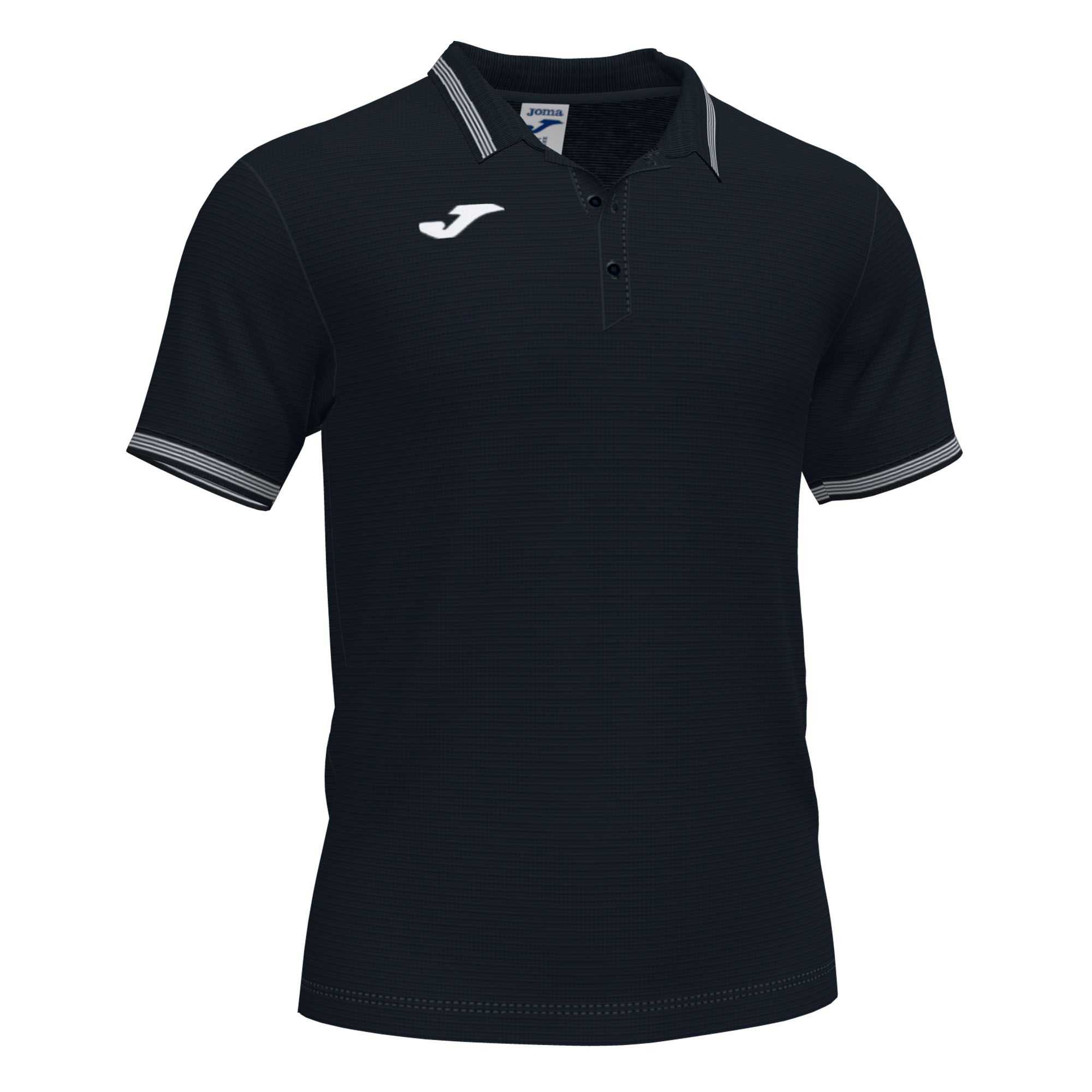 Joma Campus Iii Polo S/S Erkek Tişört Siyah | 63KJGUADH