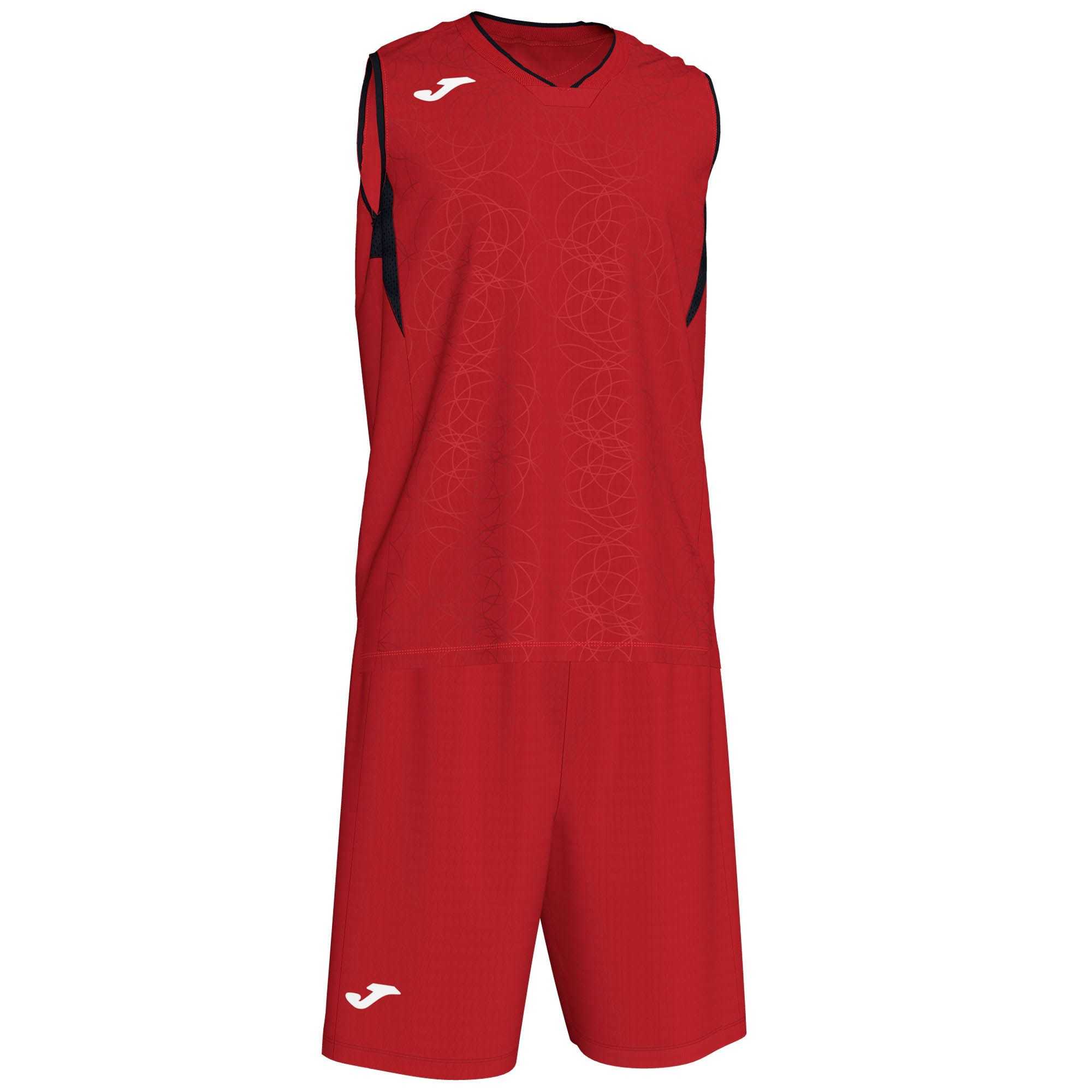 Joma Campus Set Basket Sleeveles Erkek Setler Kırmızı Siyah | 04IQPDNOJ