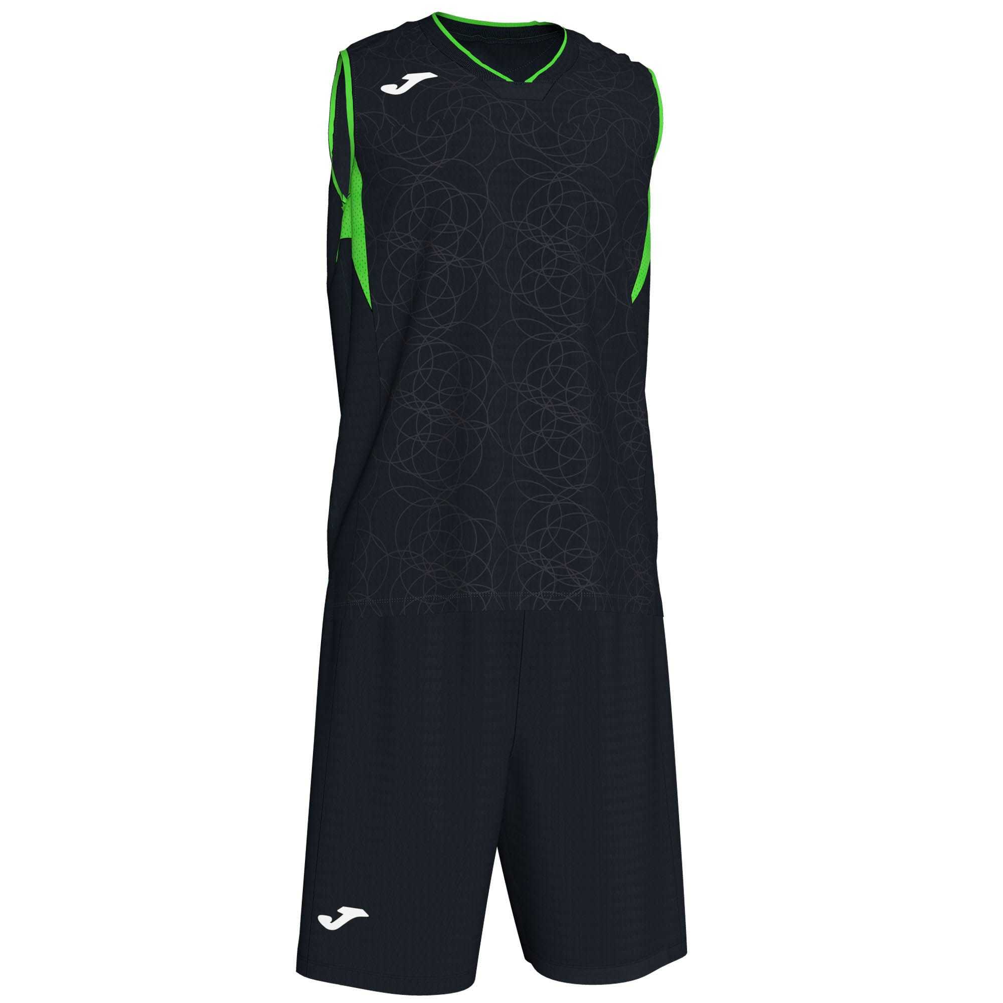 Joma Campus Set Basket fluor Sleeveles Erkek Setler Siyah Yeşil | 25BYNZRXF