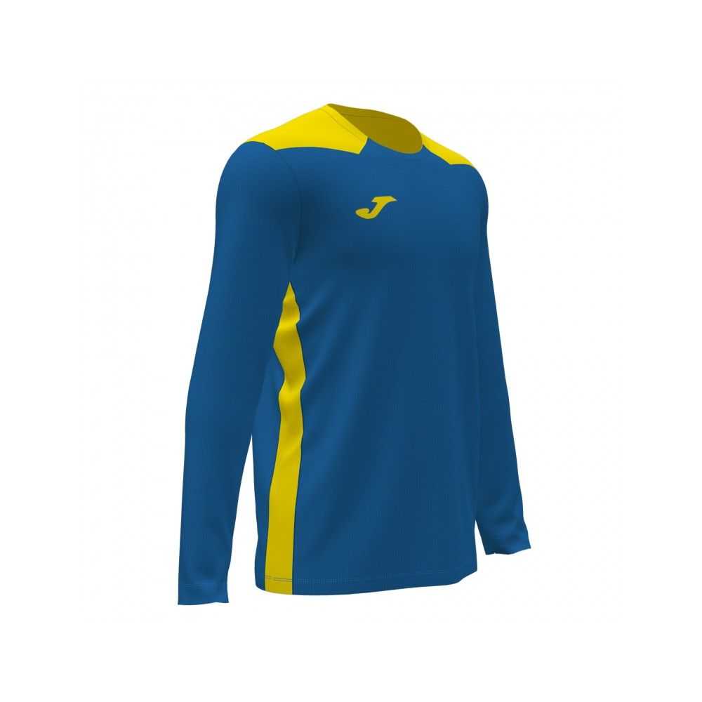 Joma Championship Vi Long Sleeve T-shirt Erkek Tişört Kraliyet Mavisi Sarı | 71JTFABES