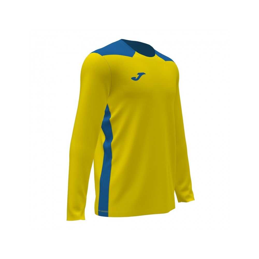 Joma Championship Vi Long Sleeve T-shirt Erkek Tişört Sarı Kraliyet Mavisi Mavi | 93FMYNQHW