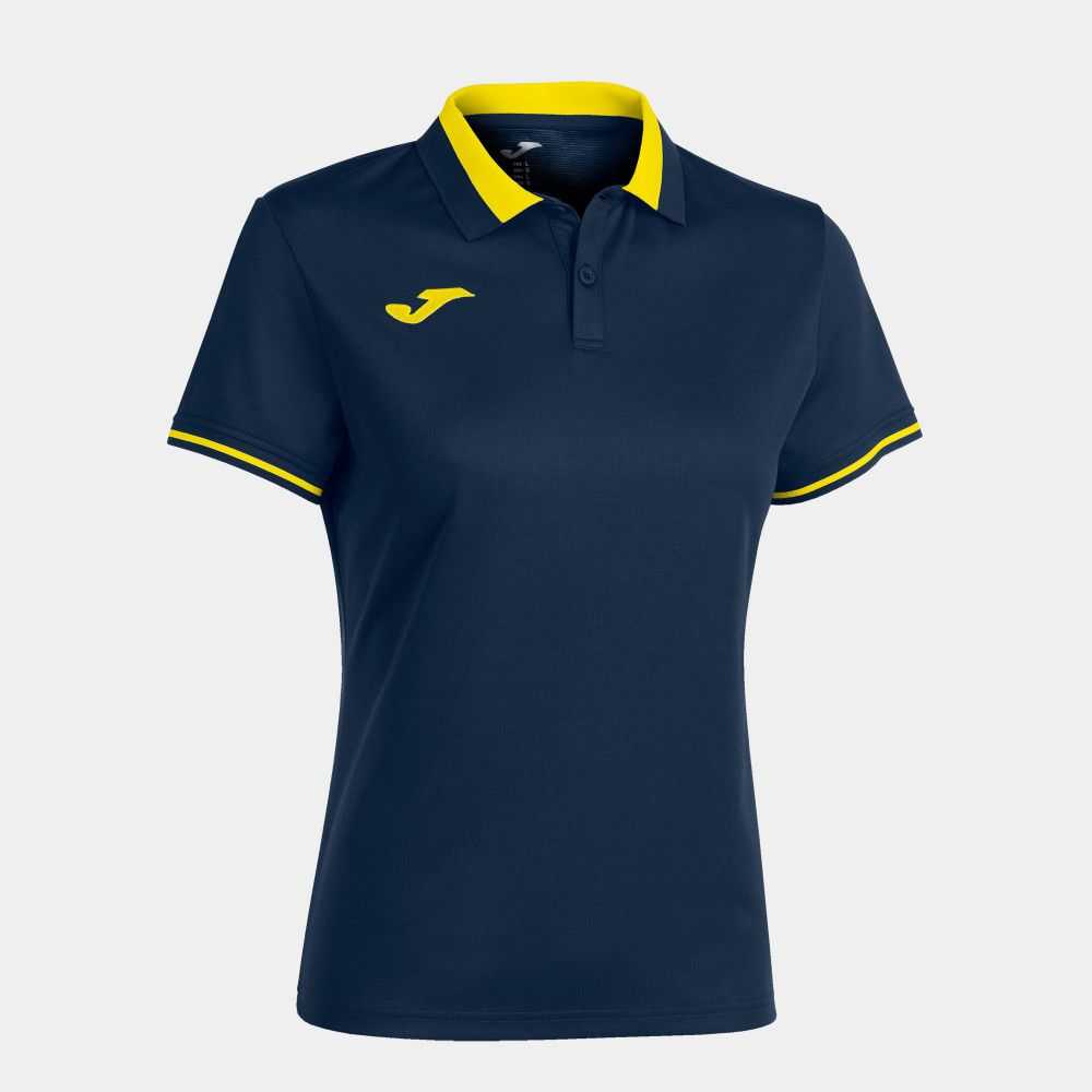 Joma Championship Vi Short Sleeve Polo Fluor Kadın Tişört Lacivert Sarı | 64CJMTQSN