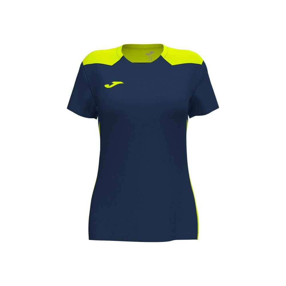 Joma Championship Vi Short Sleeve T-shirt Fluor Kadın Tişört Lacivert Sarı | 03SODIMRF