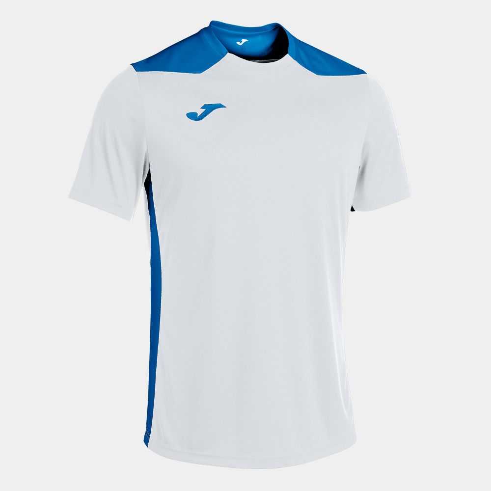 Joma Championship Vi Short Sleeve T-shirt Erkek Tişört Beyaz Kraliyet Mavisi | 45NRTQUHE