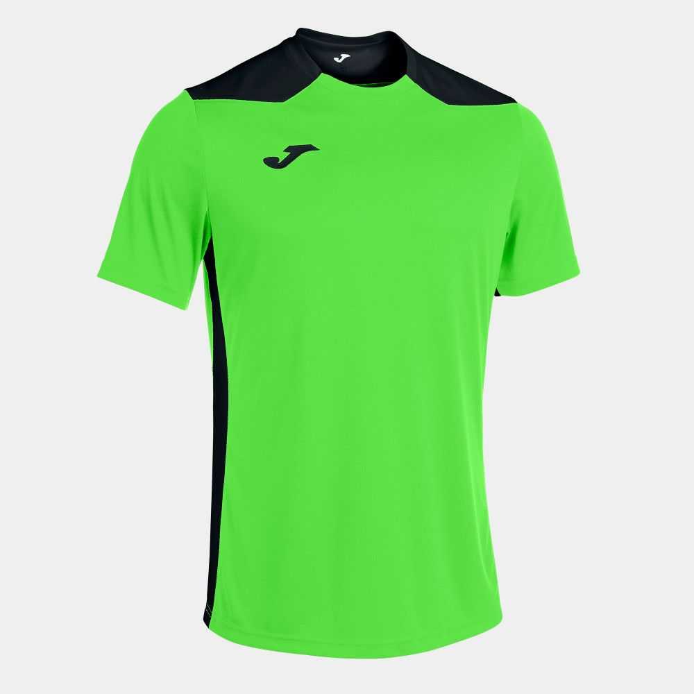 Joma Championship Vi Short Sleeve T-shirt Fluor Erkek Tişört Yeşil Siyah | 46VYCSOEM