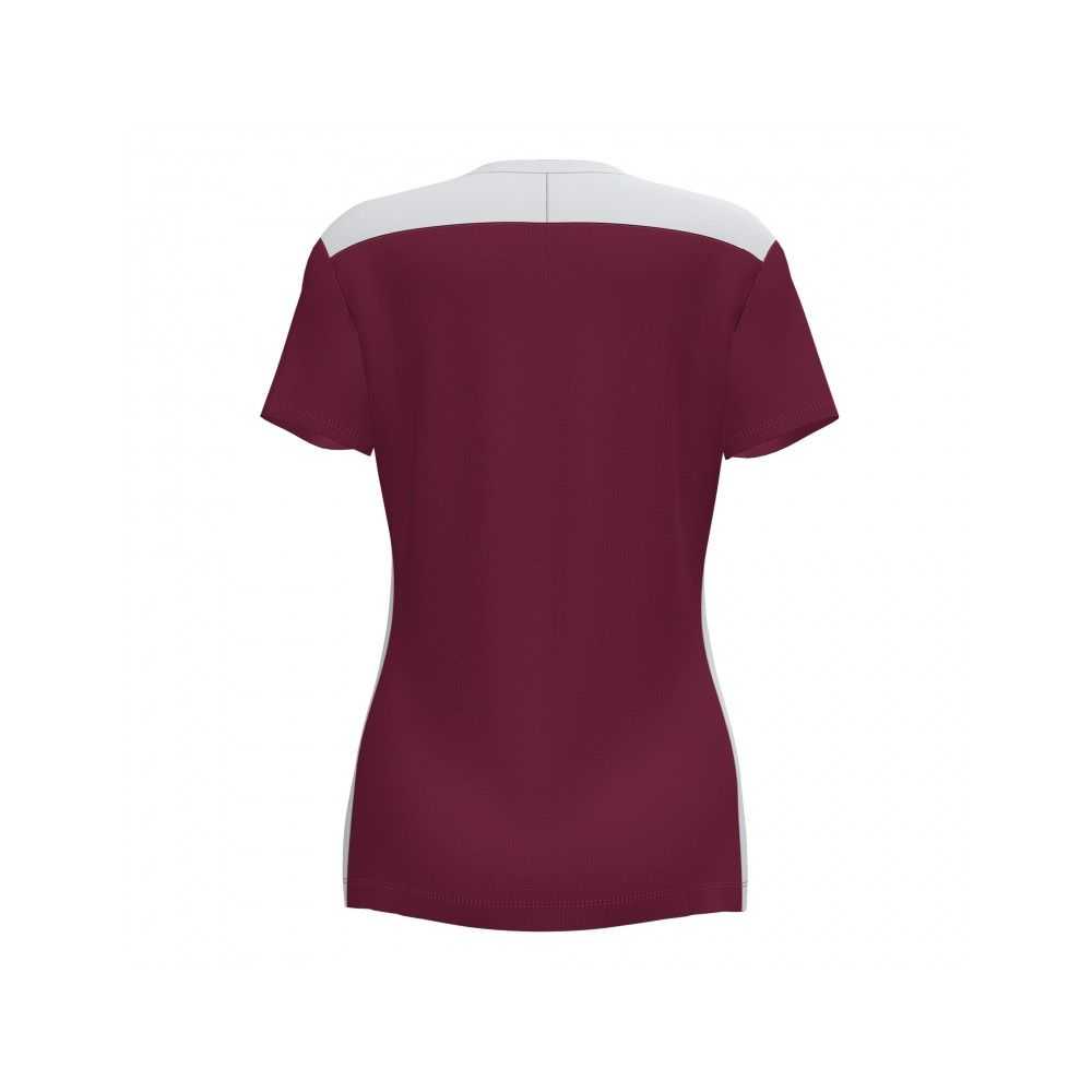 Joma Championship Vi Short Sleeve T-shirt Kadın Tişört Bordo Beyaz | 65IPBSHZY