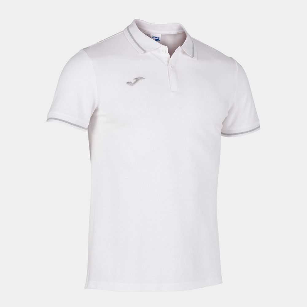 Joma Confort Ii Short Sleeve Polo Erkek Tişört Beyaz | 49TYHBWLA