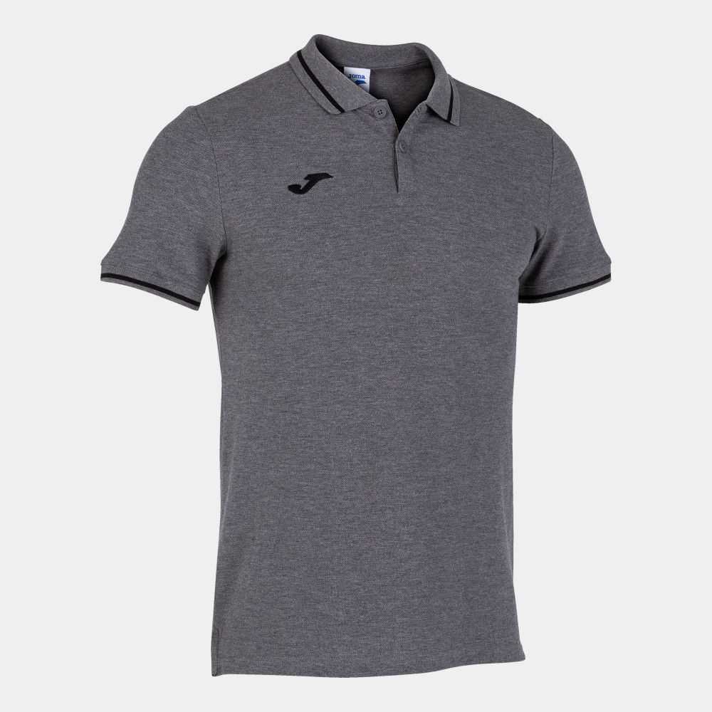 Joma Confort Ii Short Sleeve Polo Melange Erkek Tişört Gri | 92QTCADWV