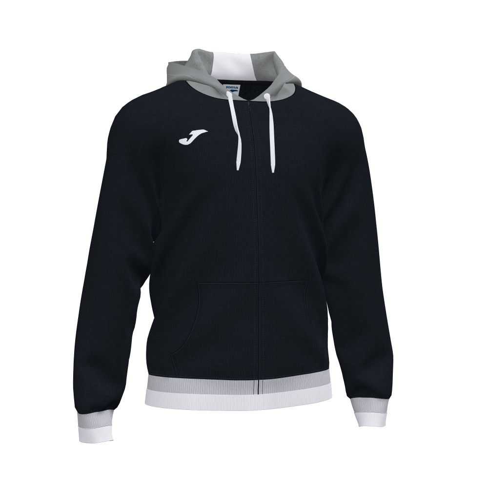 Joma Confort Ii Zip up Hoodie Erkek Eşofman Siyah Gri | 39BMIPOCJ