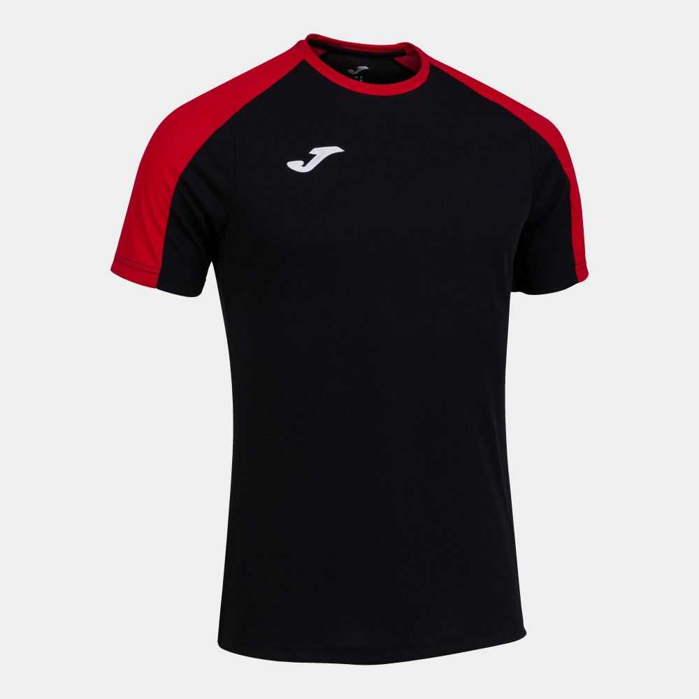 Joma Eco Championship Short Sleeve T-shirt Erkek Tişört Siyah Kırmızı | 67TYDXCFZ