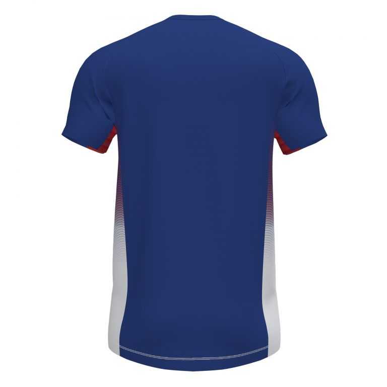 Joma Elite Vii T-shirt S/S Erkek Tişört Kraliyet Mavisi Beyaz Kırmızı | 71NRHYPOT