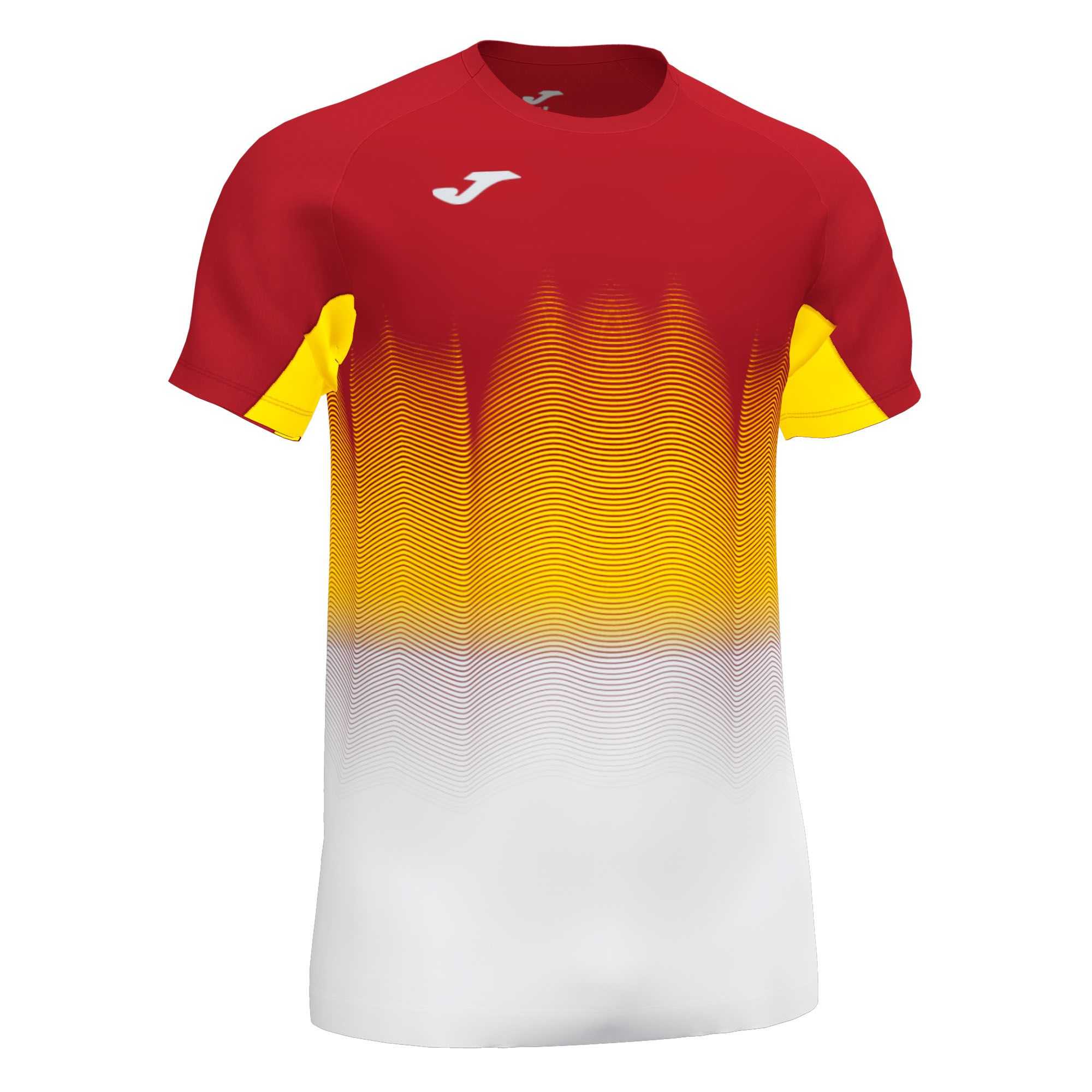 Joma Elite Vii T-shirt S/S Erkek Tişört Kırmızı Beyaz Sarı | 63AYMBXVJ