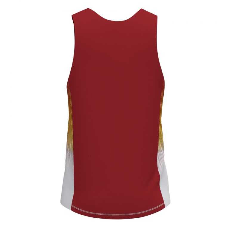 Joma Elite Vii T-shirt Sleeveless Erkek Tişört Kırmızı Beyaz Sarı | 72RGJNBPV