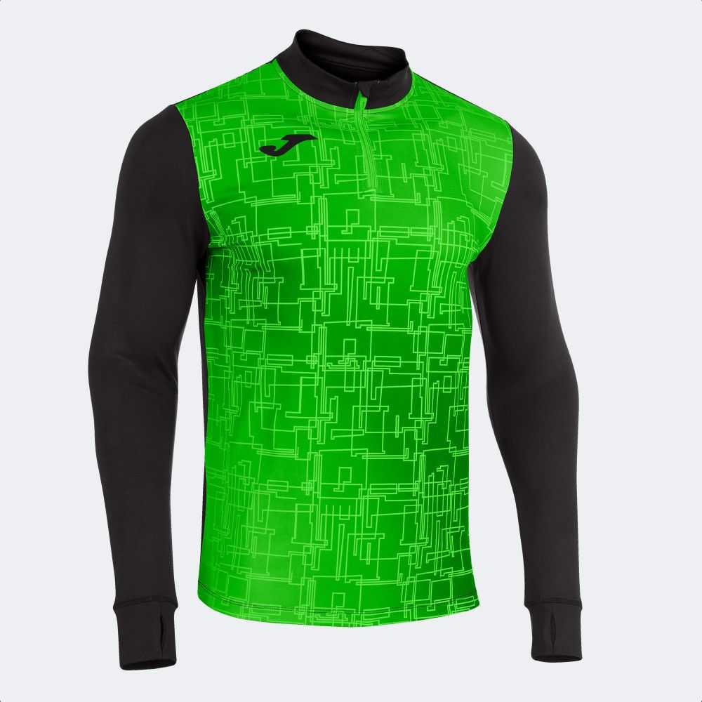 Joma Elite Viii Sweatshirt Fluor Erkek Tişörtü Siyah Yeşil | 87BPSTLFG