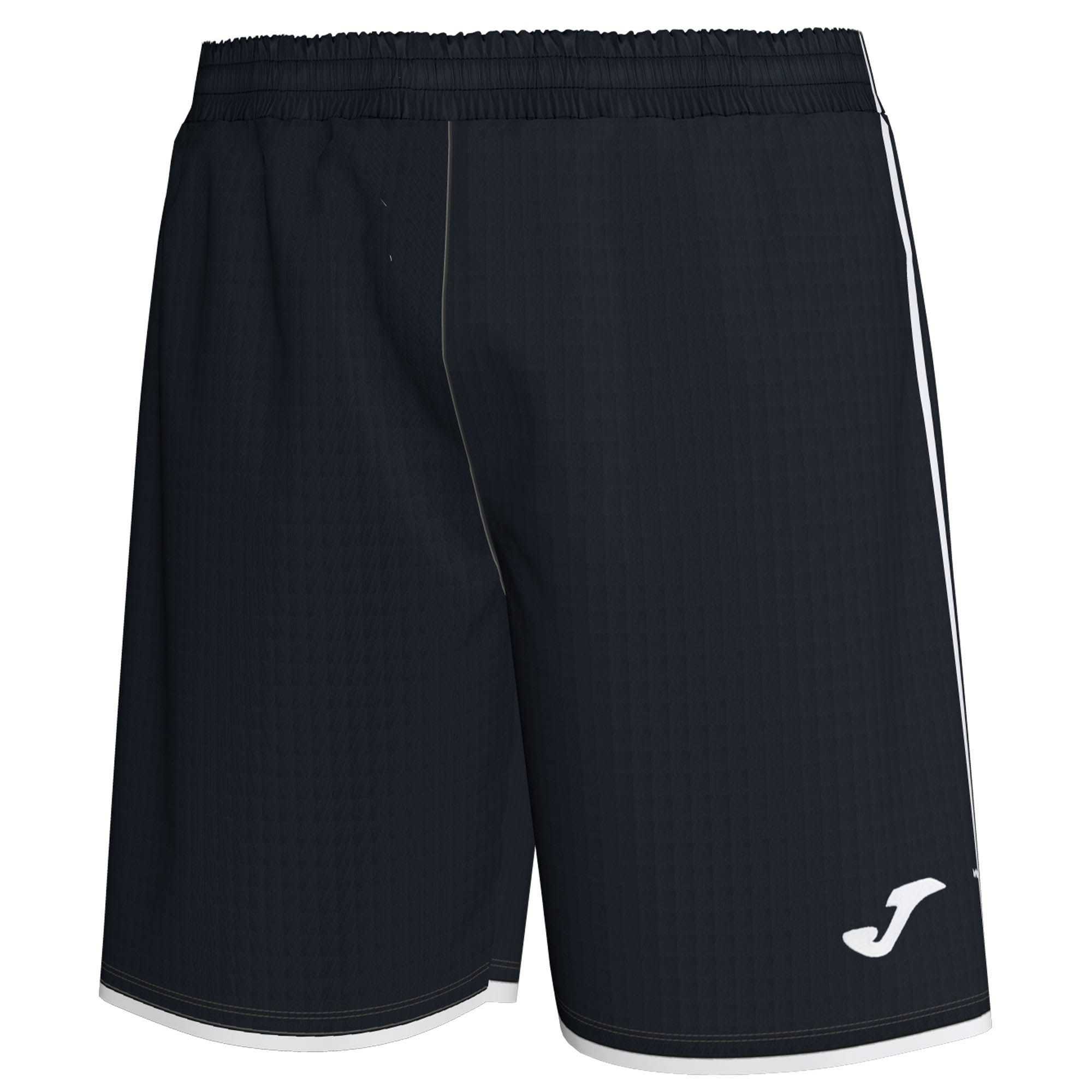 Joma Liga Short Erkek Pantolon Siyah Beyaz | 39SGVQXCZ