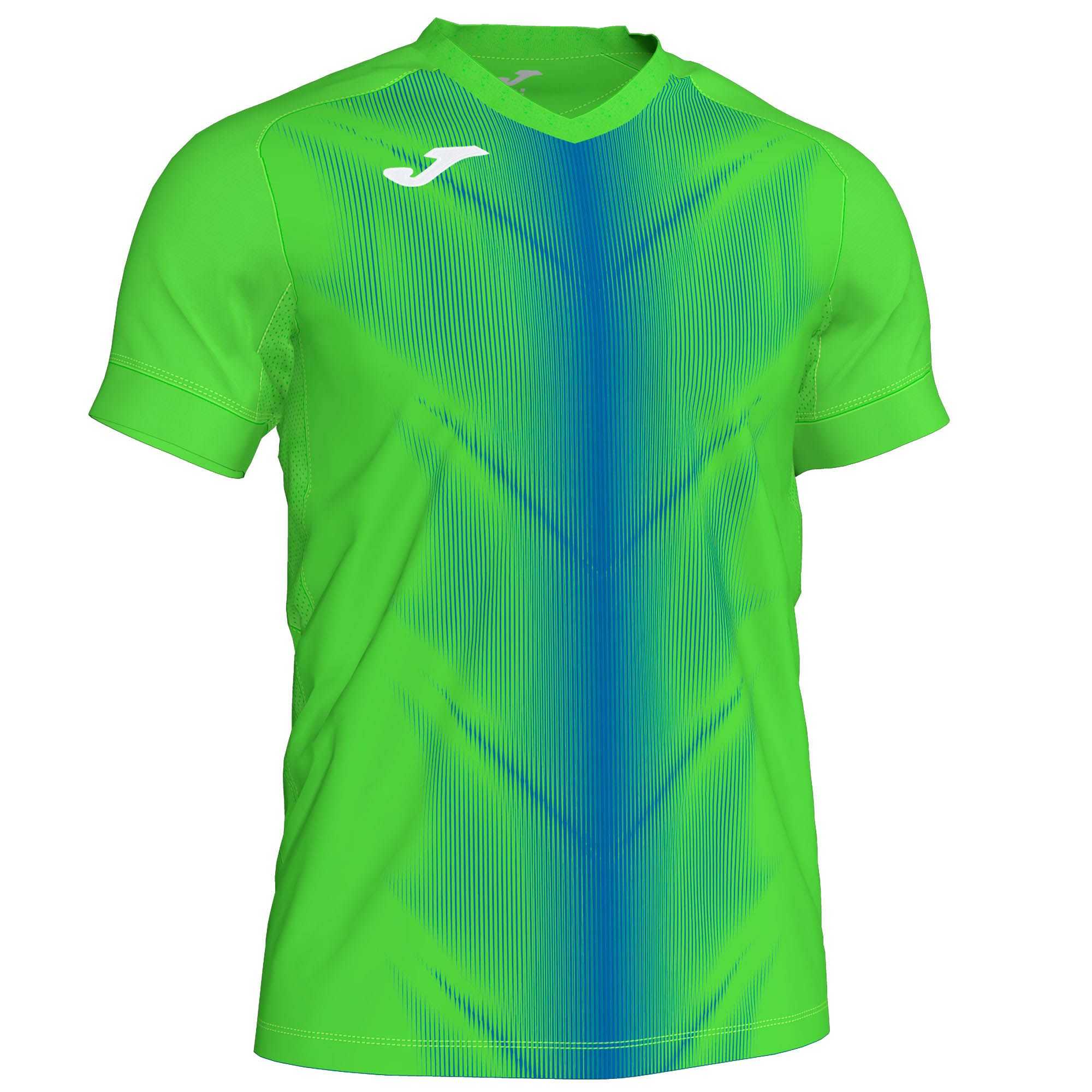 Joma Olimpia T-shirt Fluor S/S Erkek Tişört Yeşil Kraliyet Mavisi | 07DJLNTMG