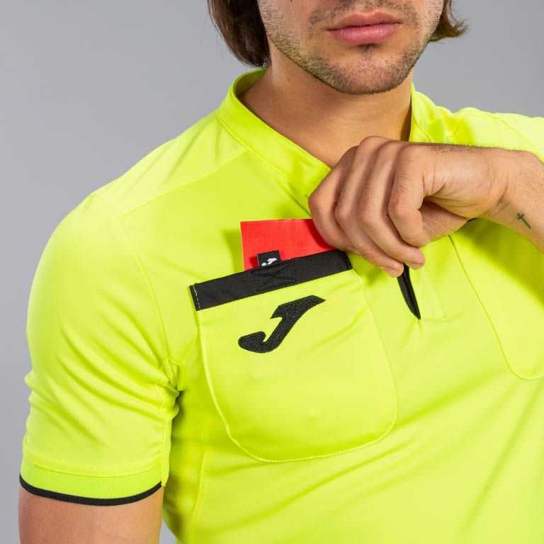 Joma Referee T-shirt Fluor S/S Erkek Tişört Sarı | 13NPZEGVD