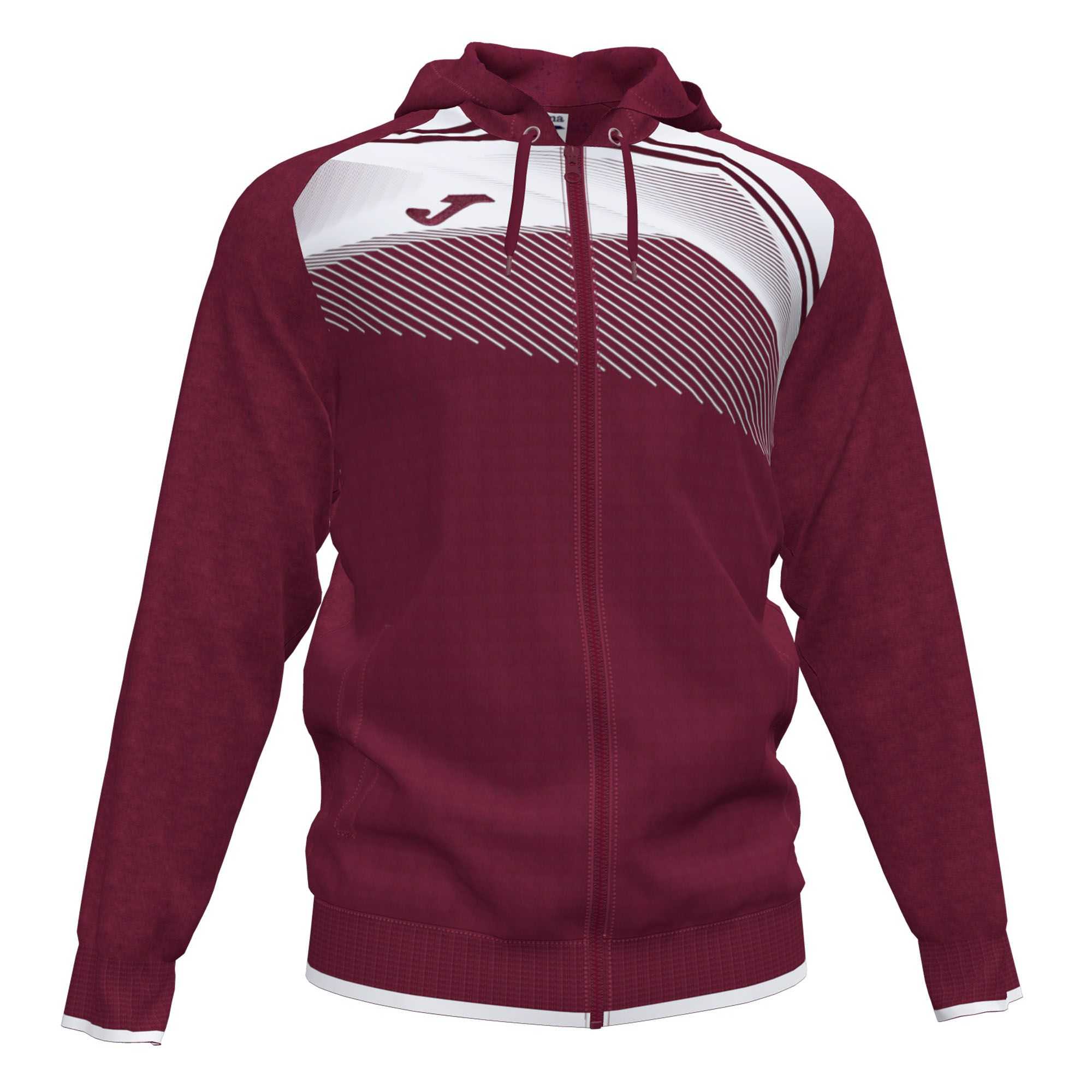 Joma Supernova Ii Hoodie Jacket Erkek Eşofman Bordo Beyaz | 09ZRTAIGY