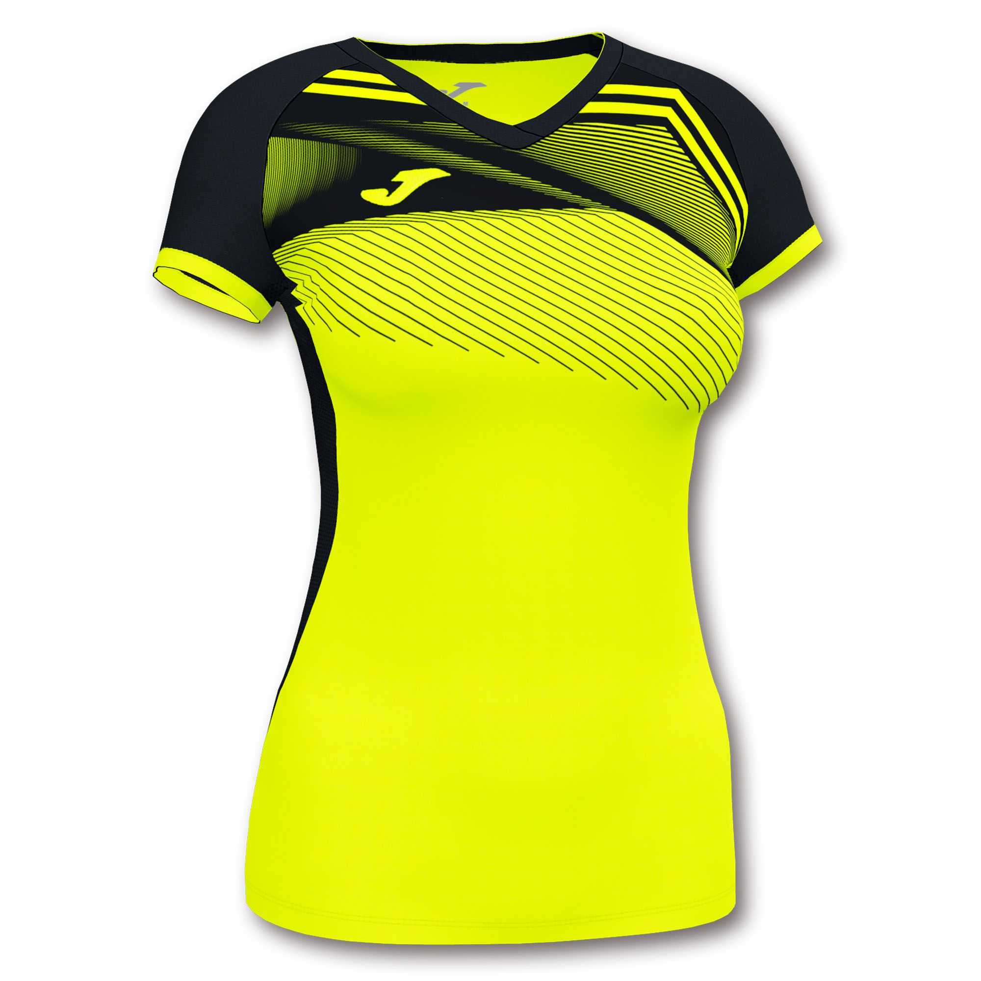 Joma Supernova Ii T-shirt Fluor S/S Kadın Tişört Sarı Siyah | 72GLWUMIC