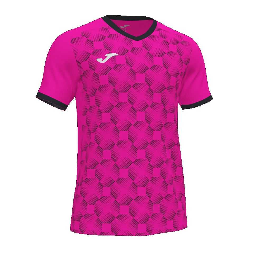 Joma Supernova Iii Short Sleeve T-shirt Fluor Erkek Tişört Pembe Siyah | 43ARCDYZW