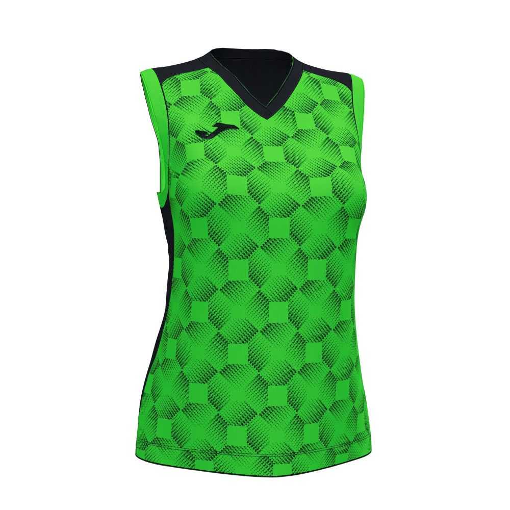 Joma Supernova Iii Sleeveless Shirt Fluor Kadın Tişört Siyah Yeşil | 75WZTCVGE