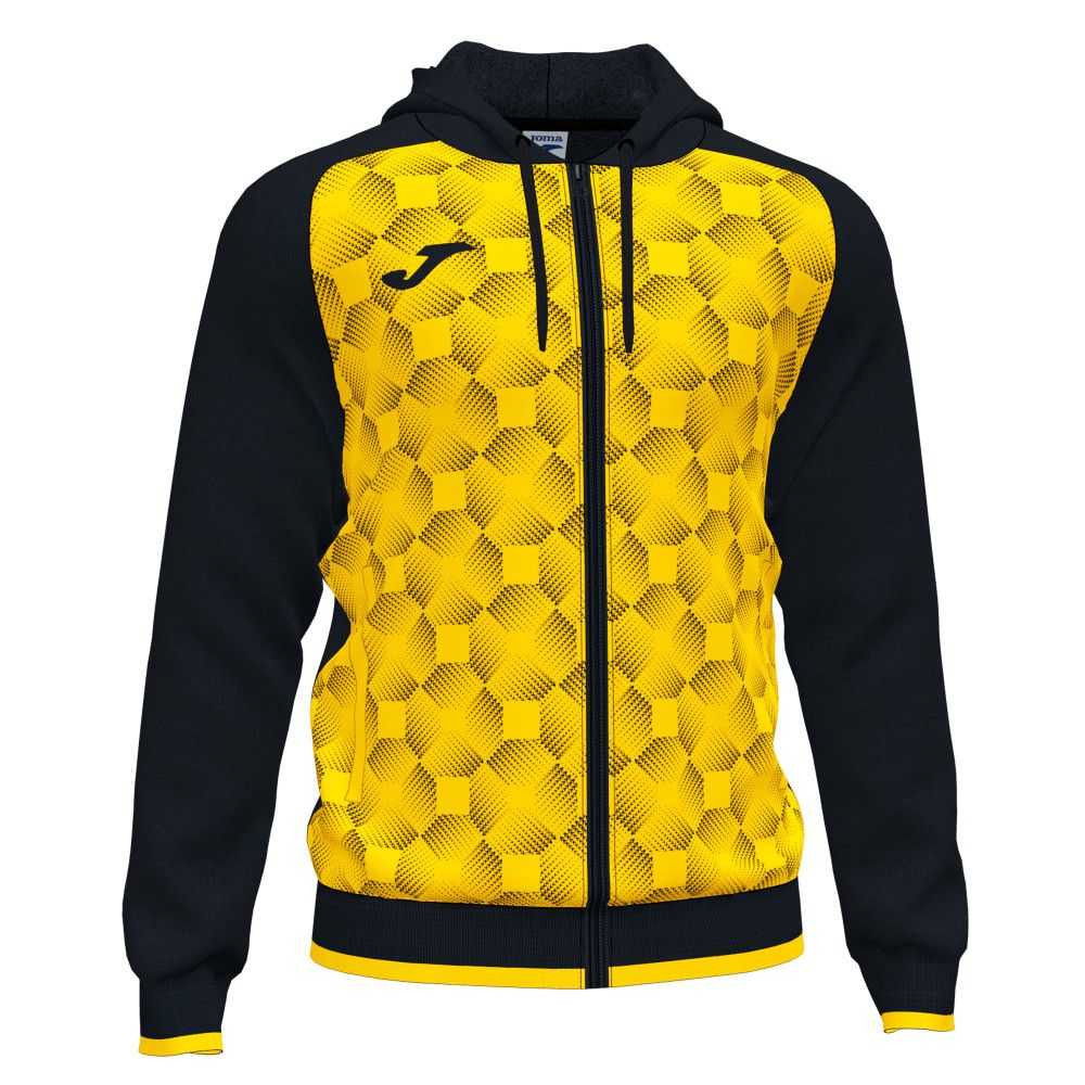 Joma Supernova Iii Zip up Hoodie Erkek Eşofman Siyah Sarı | 41UKIBJST