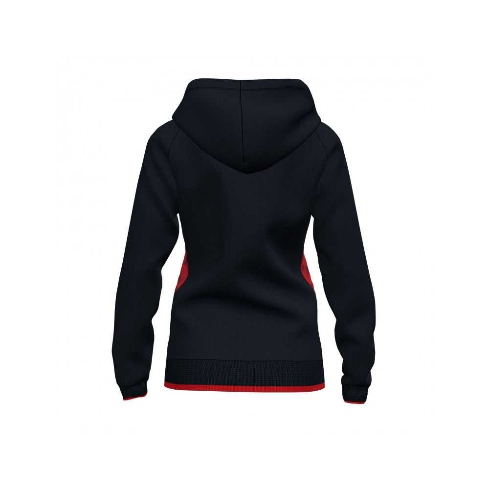 Joma Supernova Iii Zip up Hoodie Kadın Eşofman Siyah Kırmızı | 24MIAOGHU