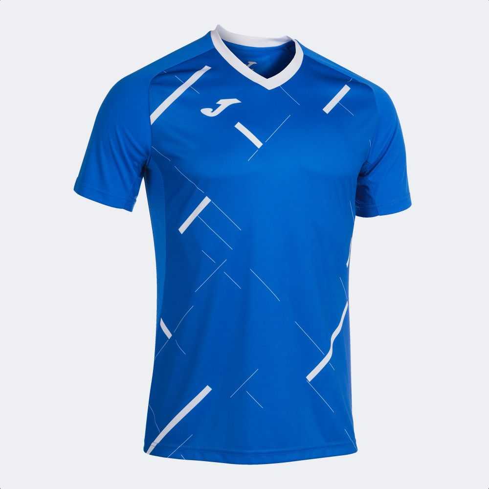 Joma Tiger Iii Short Sleeve T-shirt Erkek Tişört Kraliyet Mavisi Beyaz | 80LAHQUZW