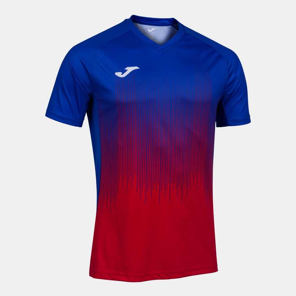 Joma Tiger Iv Short Sleeve T-shirt Erkek Tişört Kırmızı Kraliyet Mavisi | 60HEVLQXR