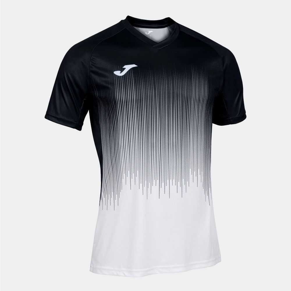 Joma Tiger Iv Short Sleeve T-shirt Erkek Tişört Beyaz Siyah | 14IYTJDQK