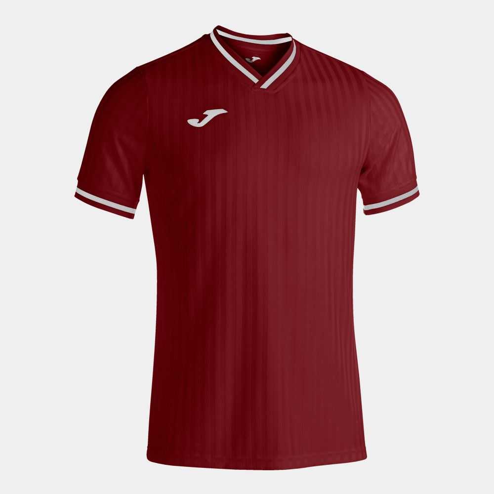 Joma Toletum Iii Short Sleeve T-shirt Erkek Tişört Bordo | 03KRMOBDX