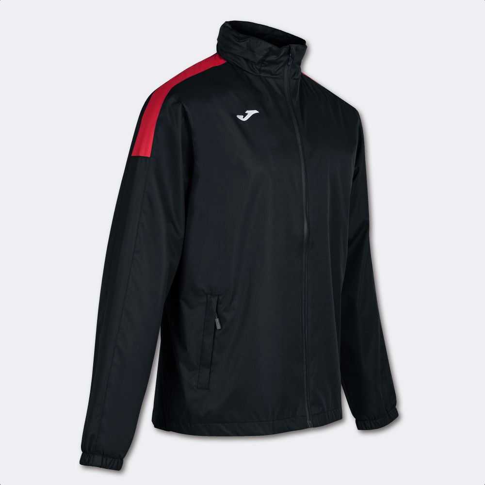 Joma Trivor Raincoat Erkek Mont Siyah Kırmızı | 27GVYBCZE