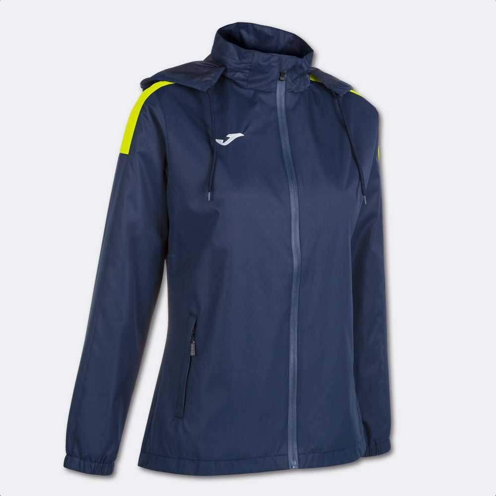 Joma Trivor Raincoat Fluor Kadın Mont Lacivert Sarı | 41GHUKWEO