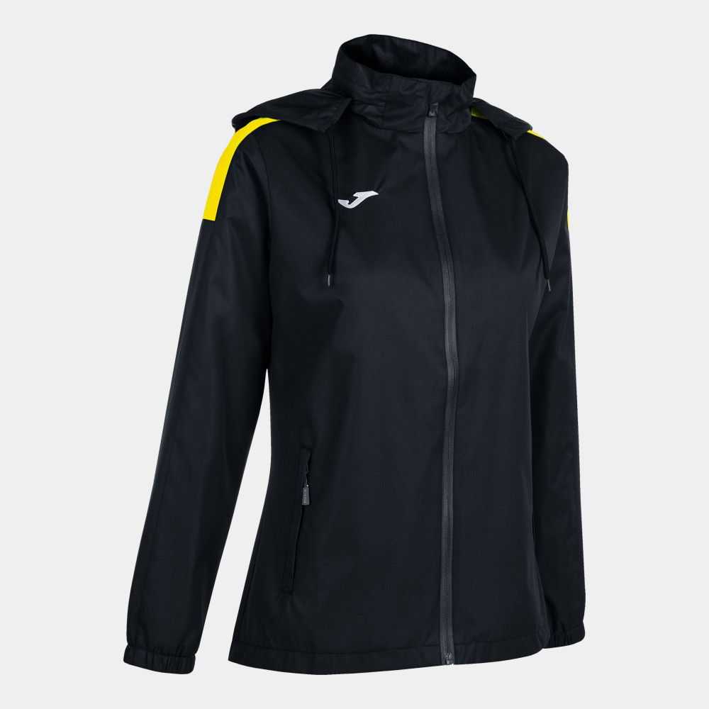 Joma Trivor Raincoat Kadın Mont Siyah Sarı | 02AYCWQTH