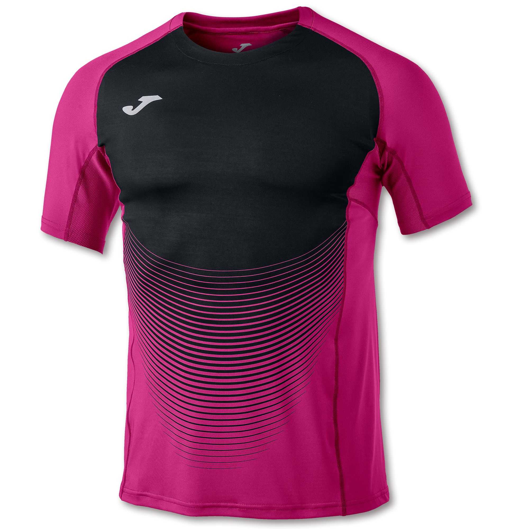 Joma T-shirt Elive Vi S/S Erkek Tişört Pembe Siyah | 74AXZEFQI