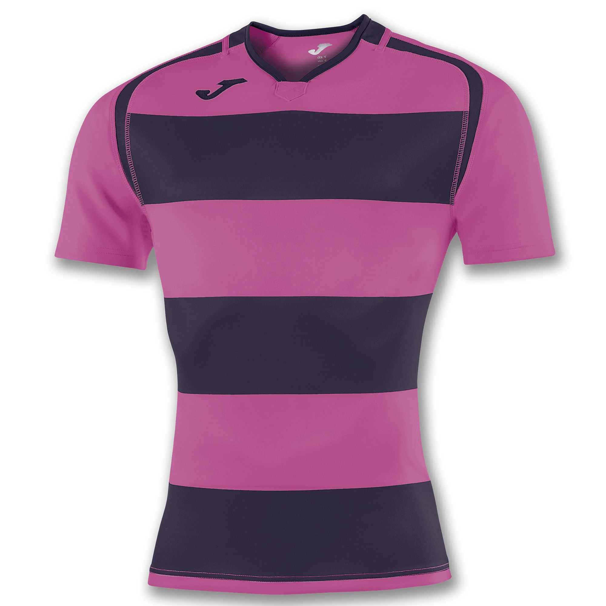 Joma T-shirt Rugby S/S Erkek Tişört Lacivert Pembe | 38QXGRTNB