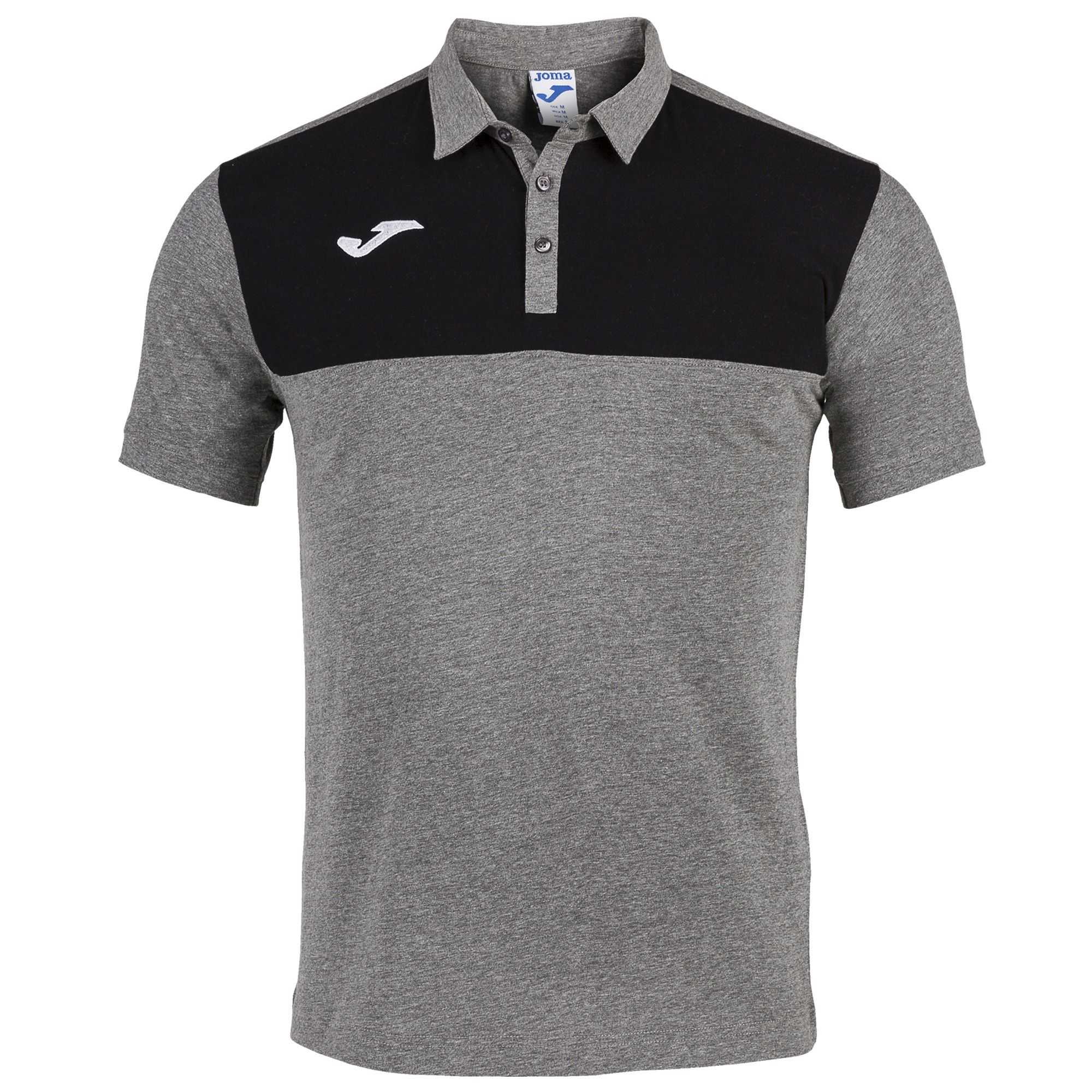 Joma Winner Polo Melange S/S Erkek Tişört Siyah | 25OZVLTUN